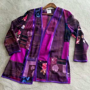 Maggie Shepherd Silk blend wearable art. Size Large